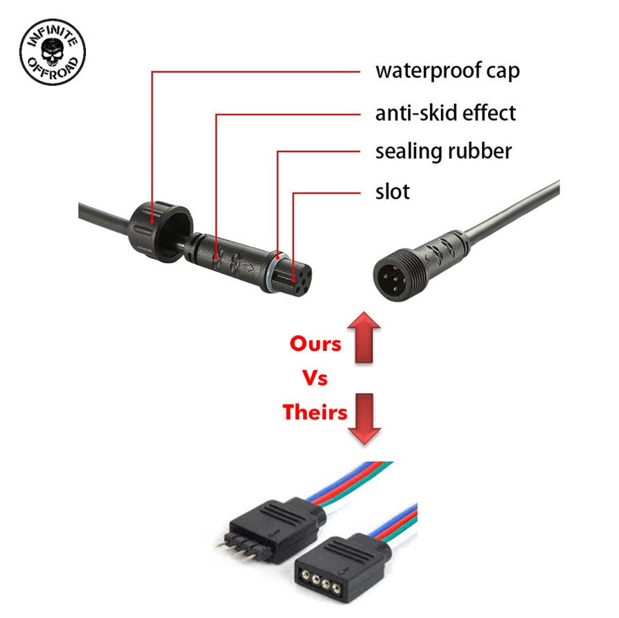 (Double Helix) 3 Pin Whips - Not Compatible With Rock Lights - image 10