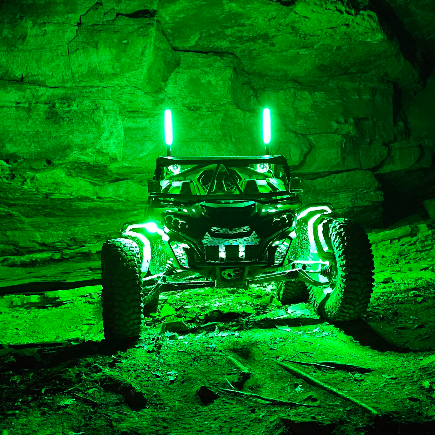 (UTV) Bundle: RGB+W Rock Light + Whip - image 3