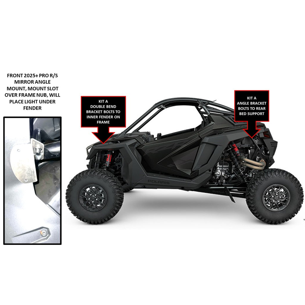 Polaris RZR & Ranger Specific Rock Light Bracket Mounts - image 3