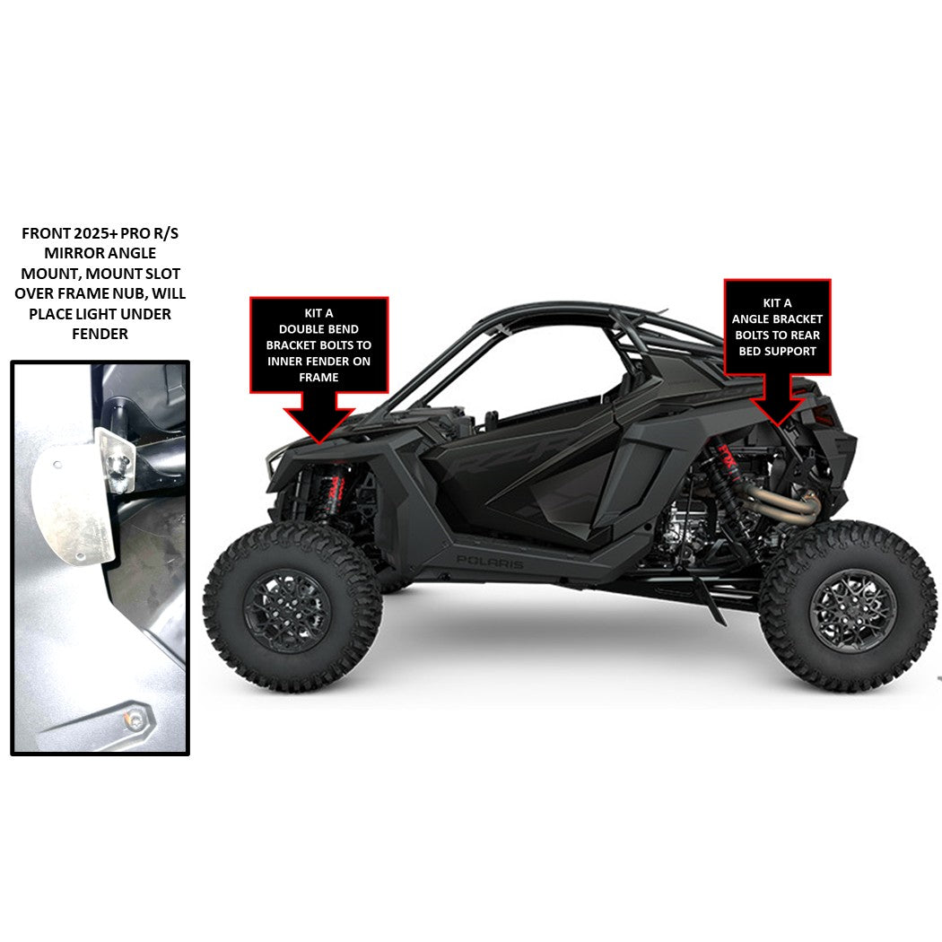 Polaris RZR & Ranger Specific Rock Light Bracket Mounts - image 3