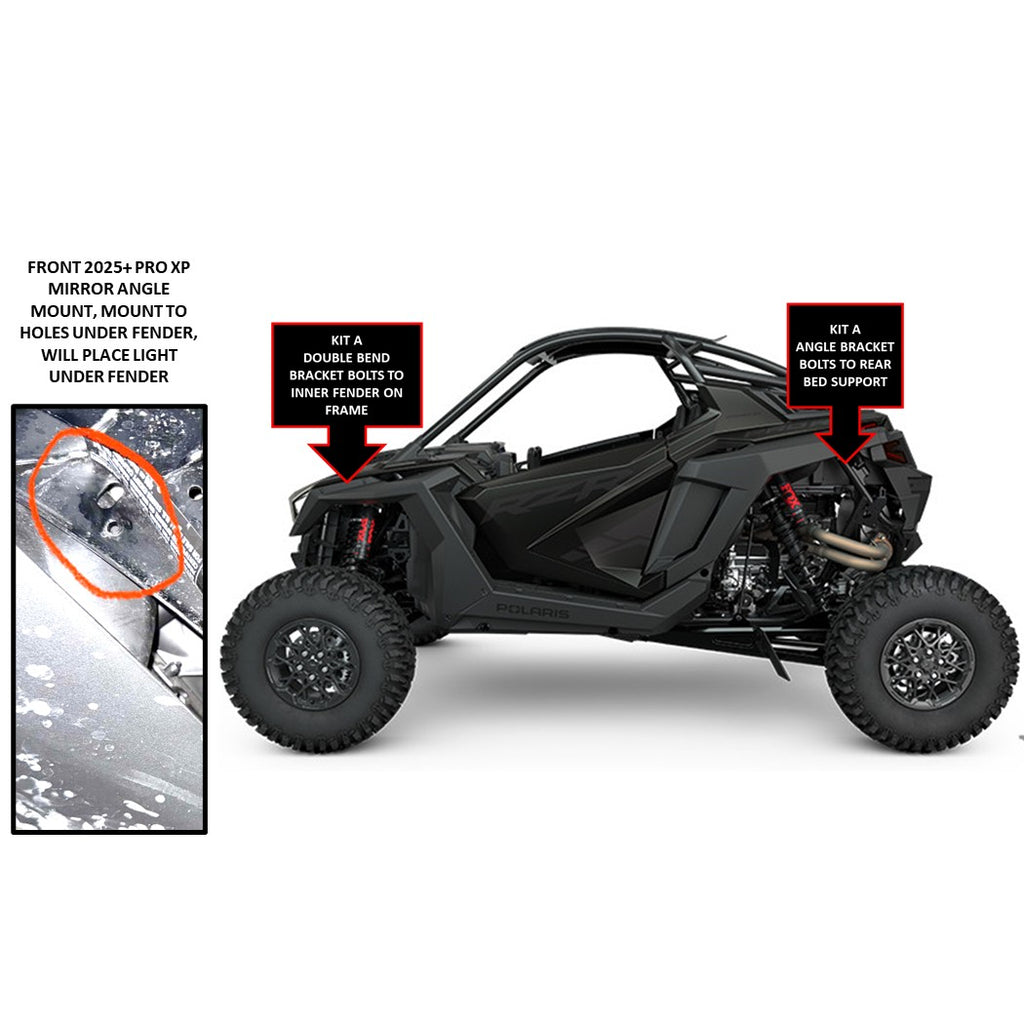 Polaris RZR & Ranger Specific Rock Light Bracket Mounts - image 5