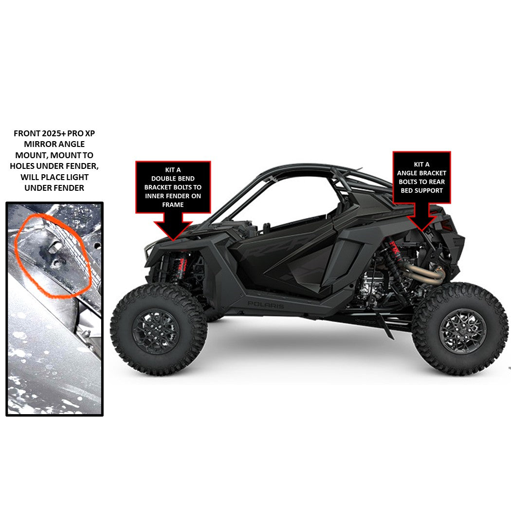 Polaris RZR & Ranger Specific Rock Light Bracket Mounts - image 5