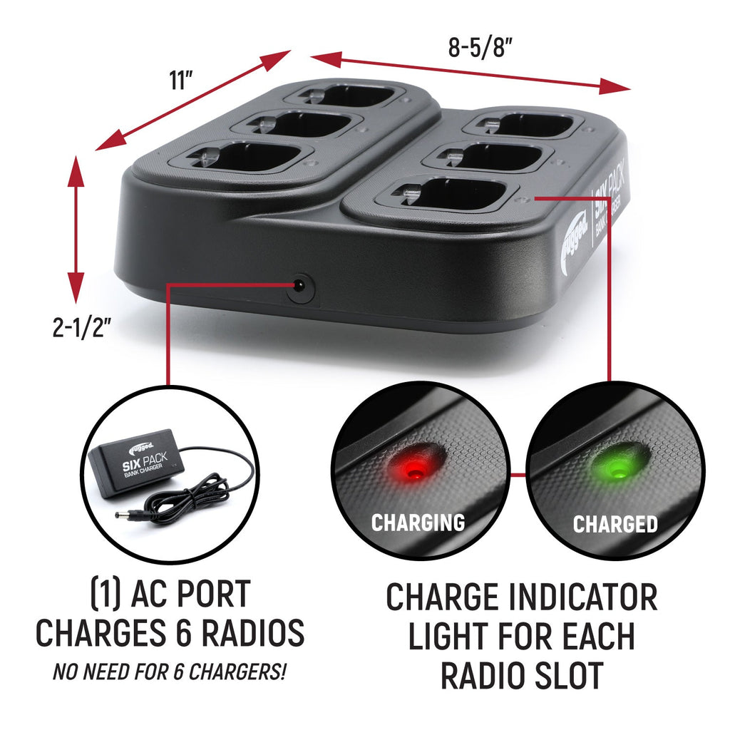 6 PACK - Choose Your GMRS Two Way Handheld Radio - GMR2 PLUS / Grey