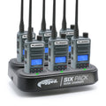 6 PACK - Choose Your GMRS Two Way Handheld Radio - GMR2 PLUS / Grey
