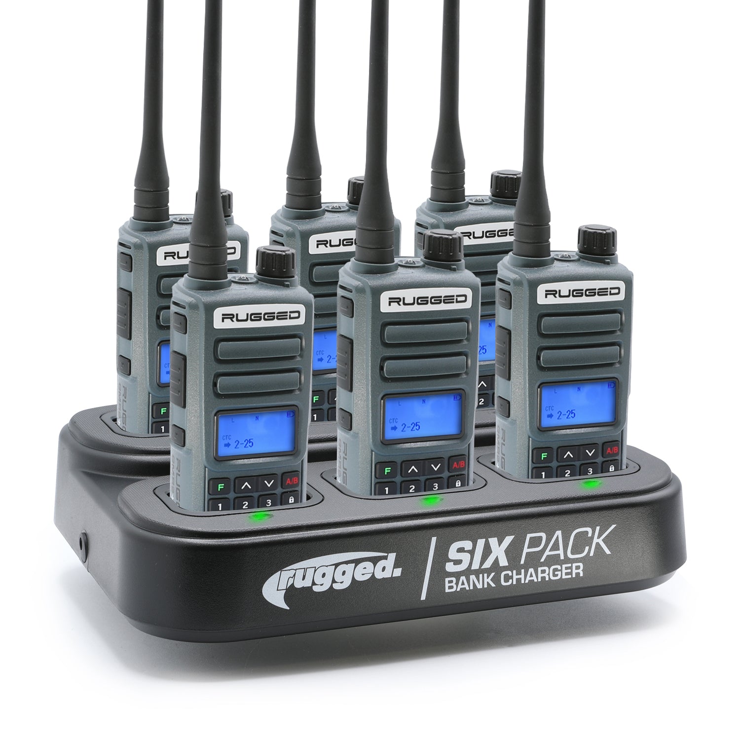 6 PACK - Choose Your GMRS Two Way Handheld Radio - GMR5 / Safety Orange