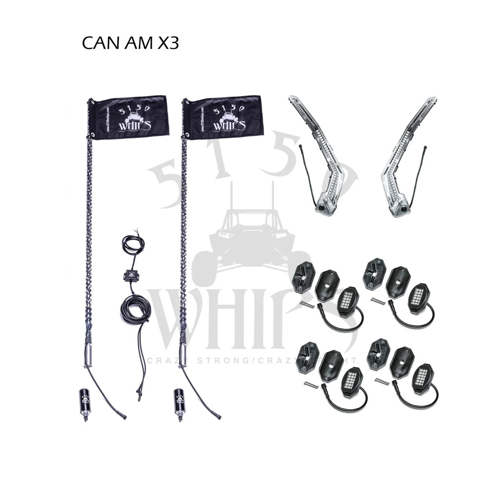 5150 Whips 187 Lighting Kit – Can-Am Maverick X3