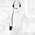 Crew Chief - H42 Spotter Headset and Rugged Handheld Radio Package - Single Radio / RDH Digital UHF Radio / Black