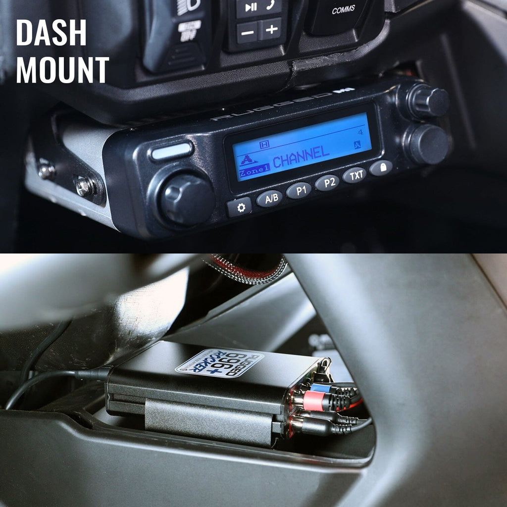 Can-Am Maverick R Complete Communication Kit with Rocker Switch Bluetooth Intercom and 2-Way Radio - STX Stereo Remote Head / M1 VHF Business Band / Top Mount