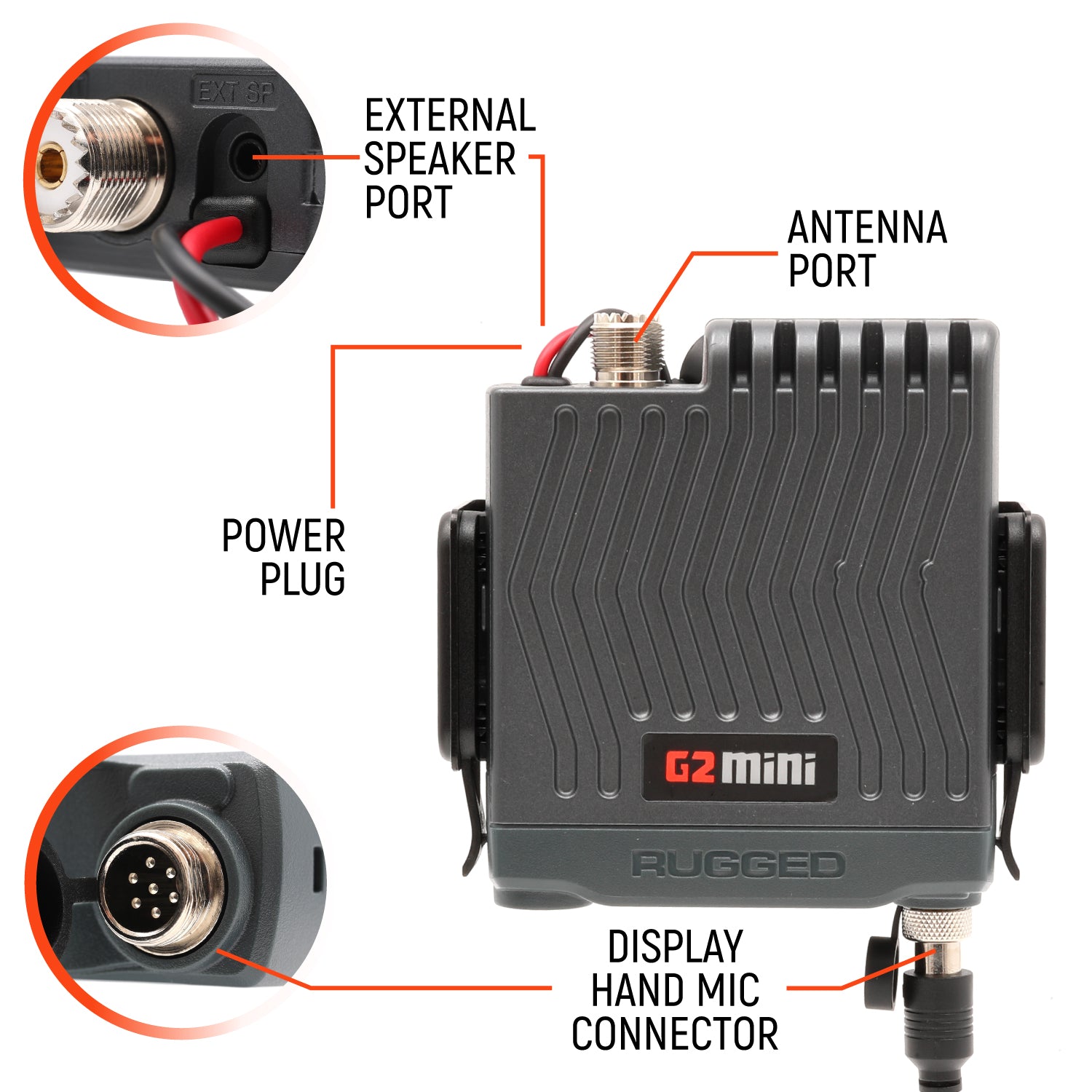 G2 Mini radio chassis connection ports