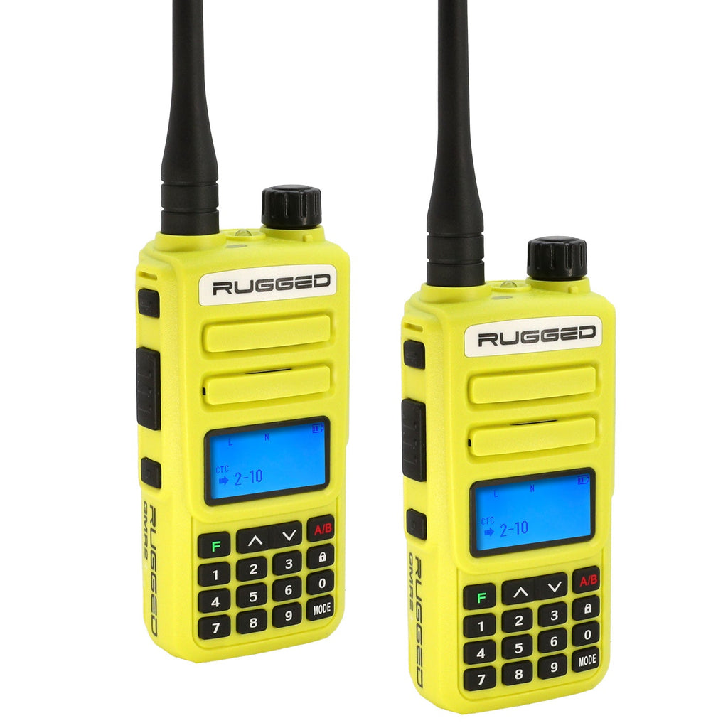 GMR2 Plus - 2W GMRS Handheld Radio - 2 Pack - Safety Yellow