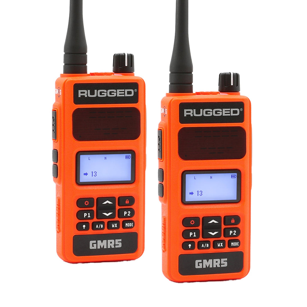 GMR5 - 5W GMRS Handheld Radio - 2 Pack - Grey