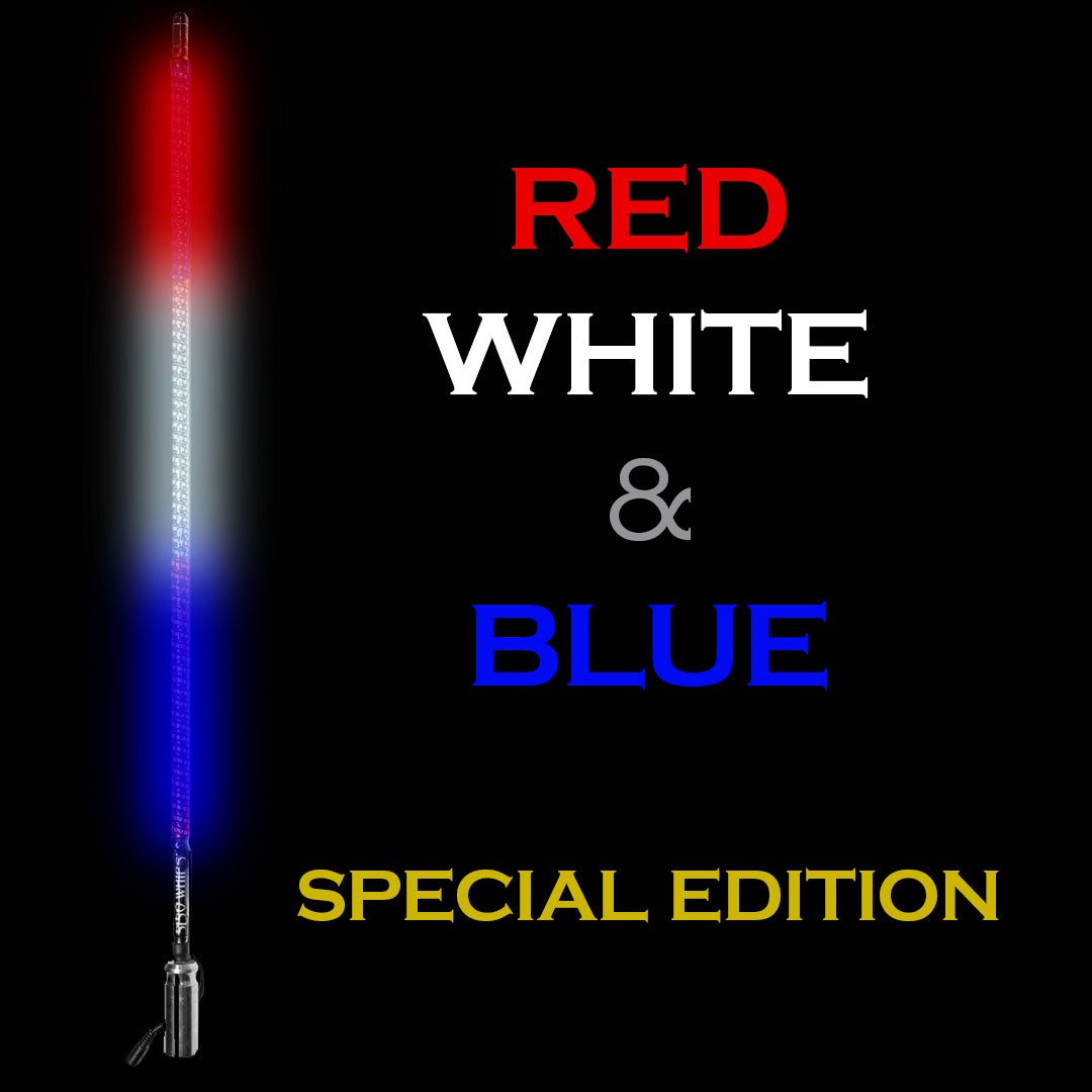 5150 Whips Hyper Color LED Whip – Red / White / Blue - official 5150 product image 1