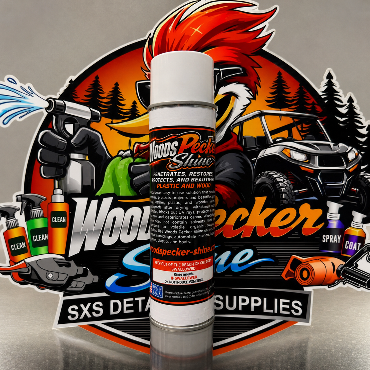 WOODS PECKER SHINE SPRAY SHINER 12OZ