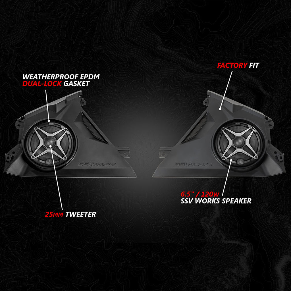 2024-2026 Can-Am® Maverick R, Phase-2 A-Spec 800watt 4-Speaker System
