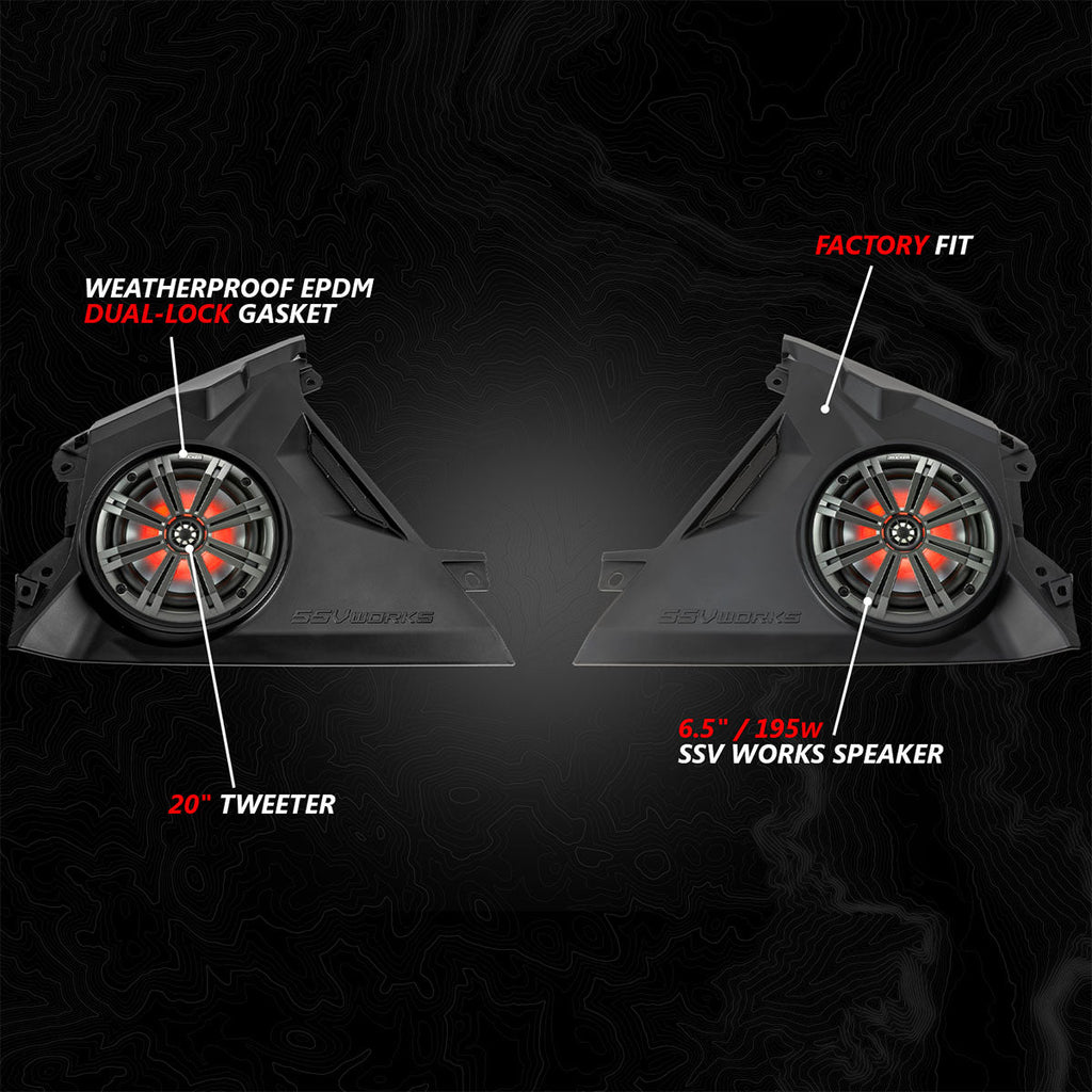 2024-2026 Can-Am® Maverick R, Phase-6 K-Spec 1400watt 6-Speaker Stereo System with Kicker Horns