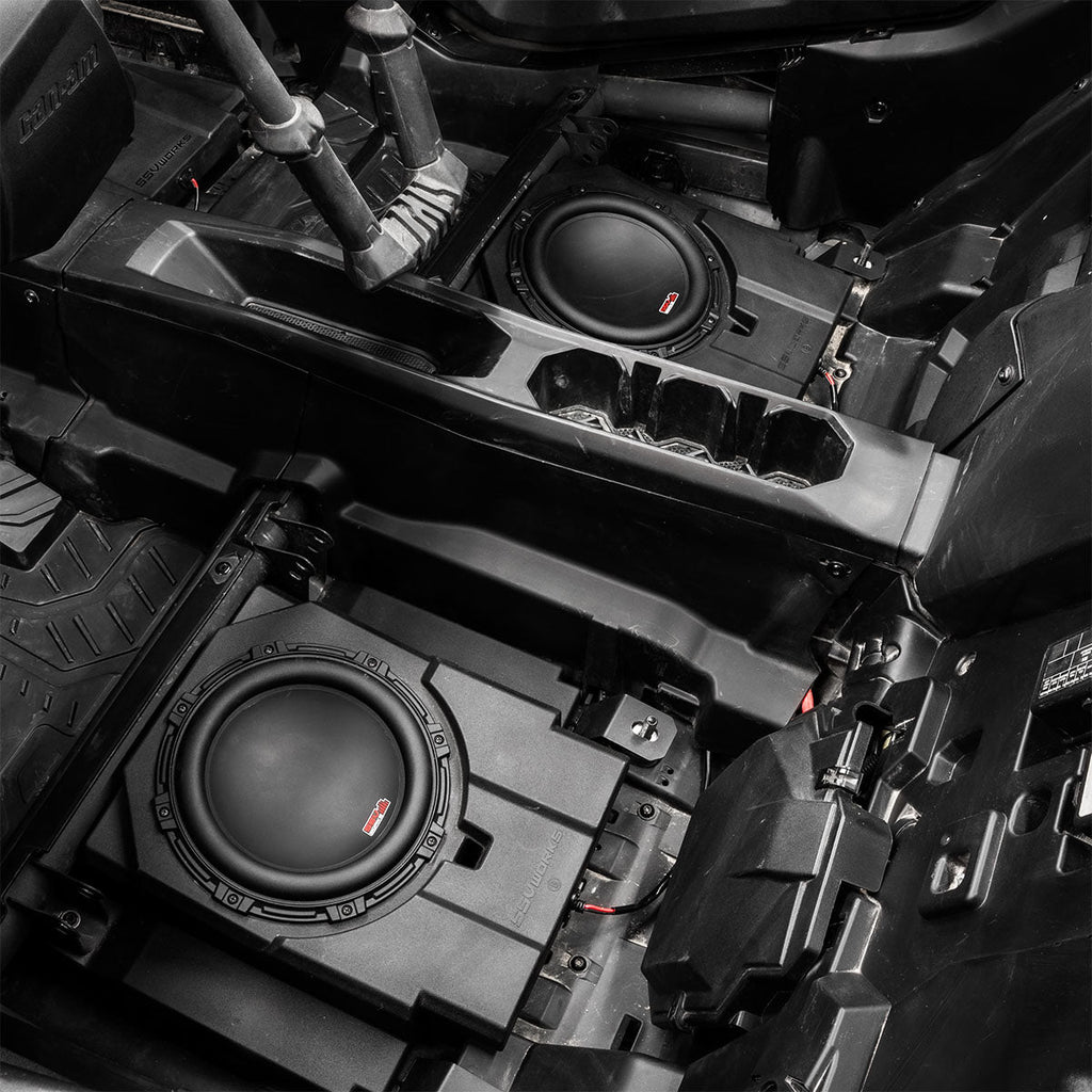 2024-2026 Can-Am® Maverick R 4-Seater Rear-Seat Plug-&-Play Dual-Subwoofer Add-On Kit