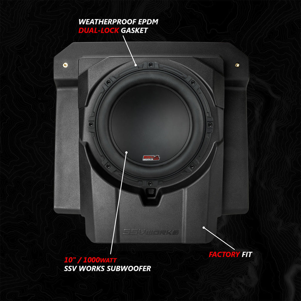 2024-2026 Can-Am® Maverick R, Phase-3 V-Spec 1400watt 3-Speaker Stereo System
