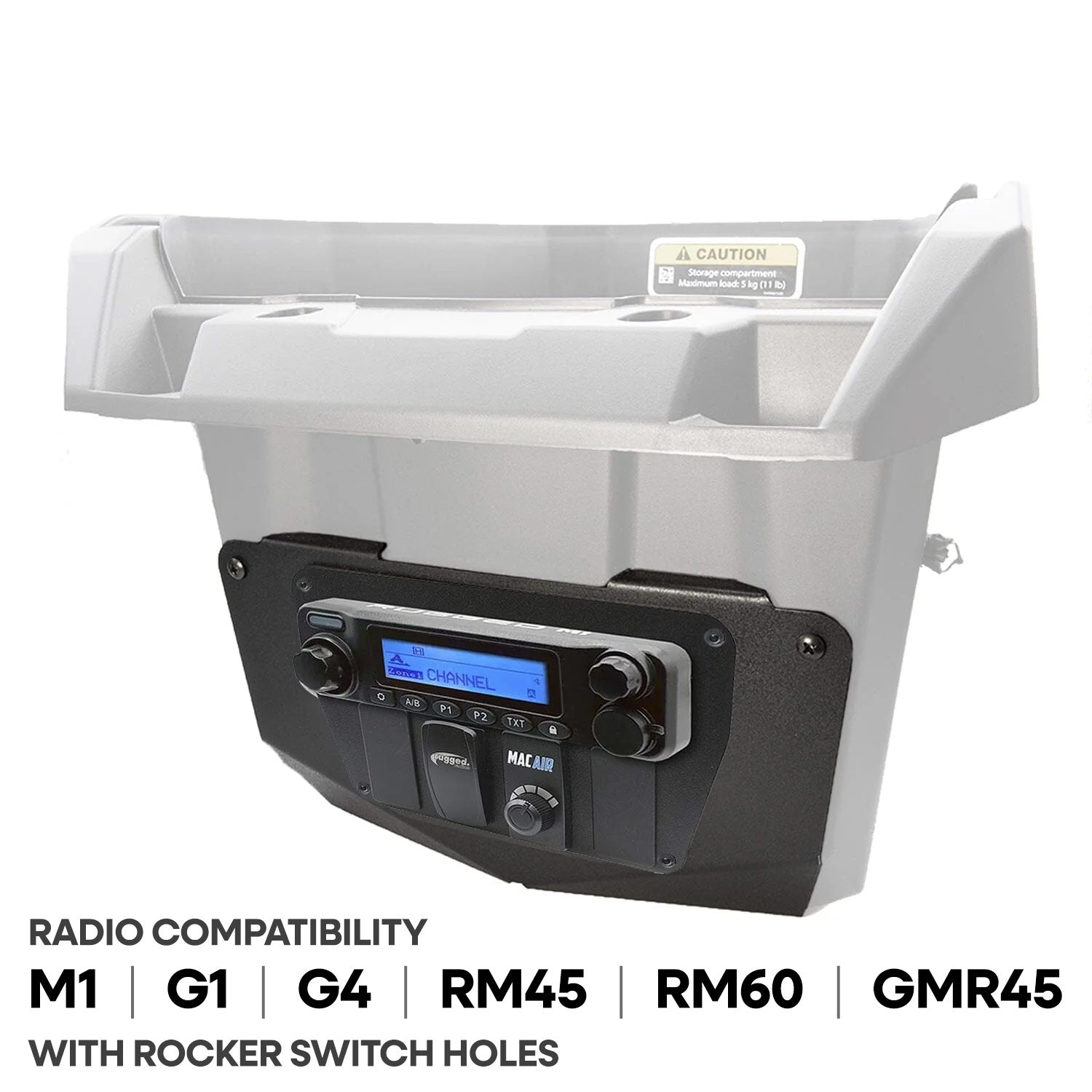 Can-Am Commander and Maverick - Glove Box Multi-Mount Kit for Rugged UTV Radios and Intercoms - Kenwood TK7360