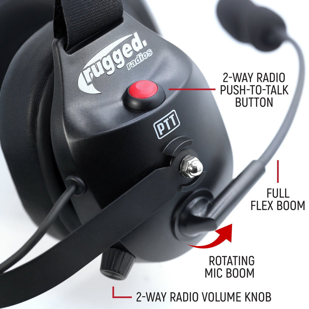 Bluetooth Headset for Cell Phones - 2-Way Radio Compatible (OTH and BTH) - Behind The Head