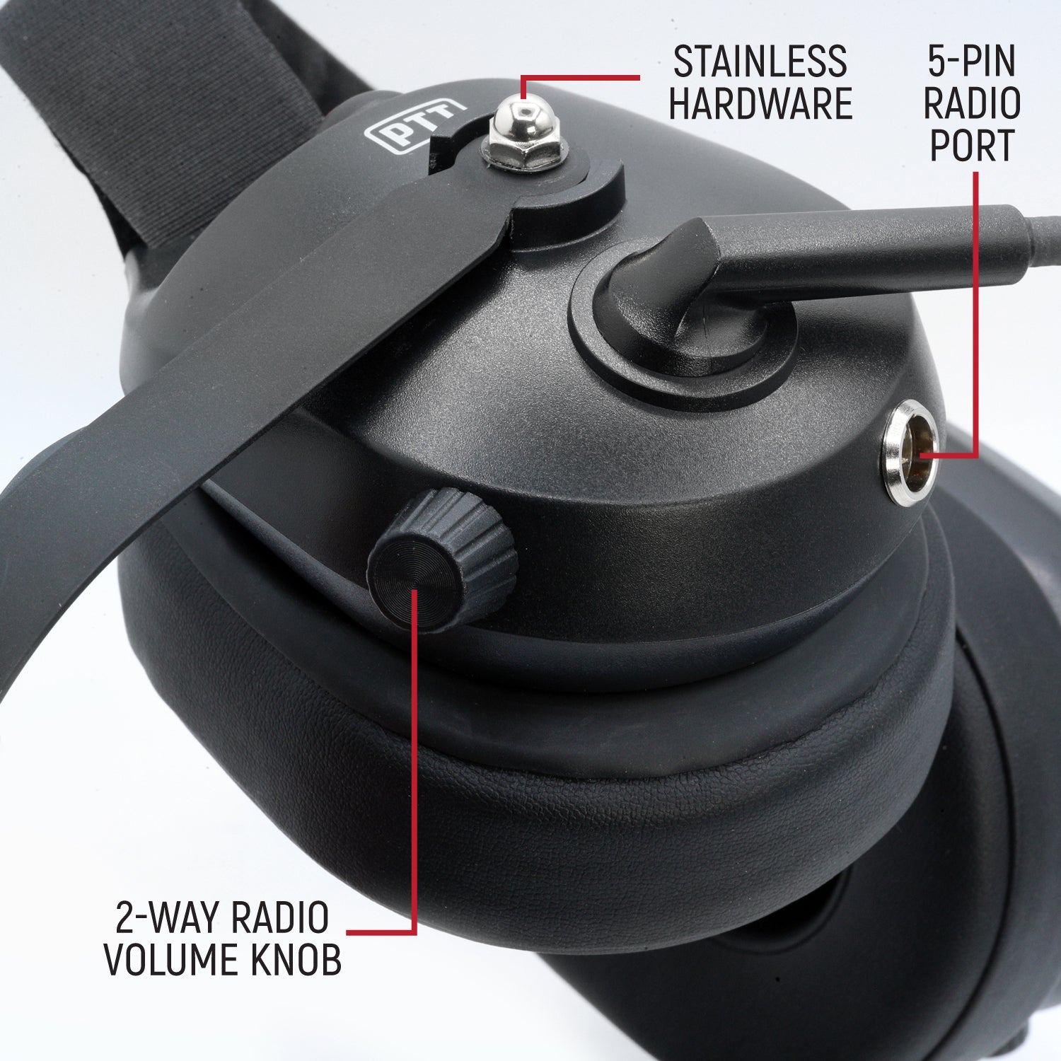 Bluetooth Headset for Cell Phones - 2-Way Radio Compatible (OTH and BTH) - Over The Head