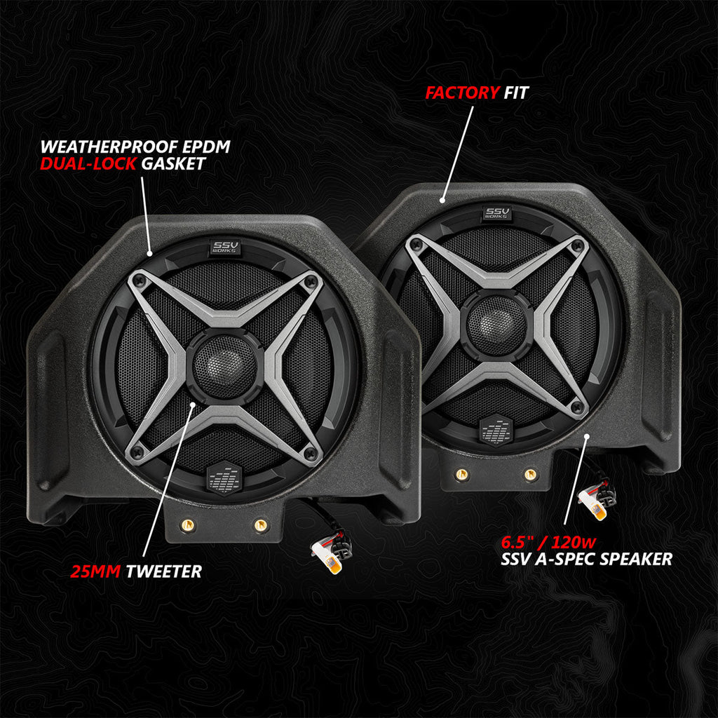 2020-2024 Polaris® RZR PRO Series Phase-4 A-Spec 5-Speaker 800watt System for Ride Command