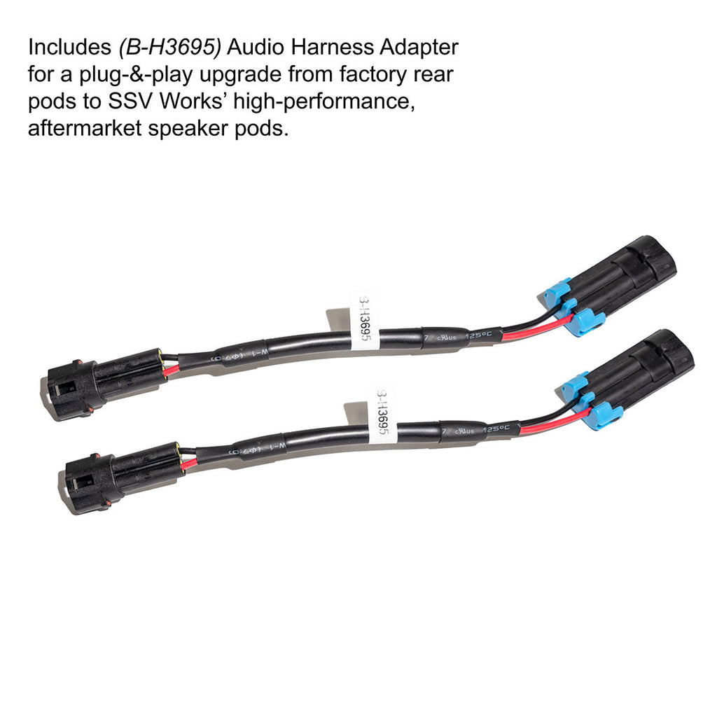 2020-2026 Polaris® RZR Pro R / Turbo R / Pro S / Pro XP 6.5" Rear-Hump Speaker-Pods