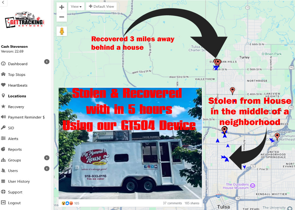 *GT502 - Battery Powered Tracker - Passive Tracking  - Great on "for sale" vehicles