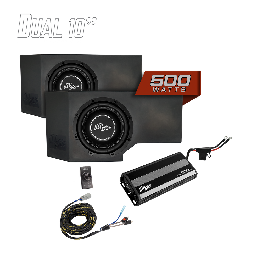 Can-Am® Defender HD11 500W Dual 10" Subwoofer Kit | UTVS-DEF2-500-2-GO