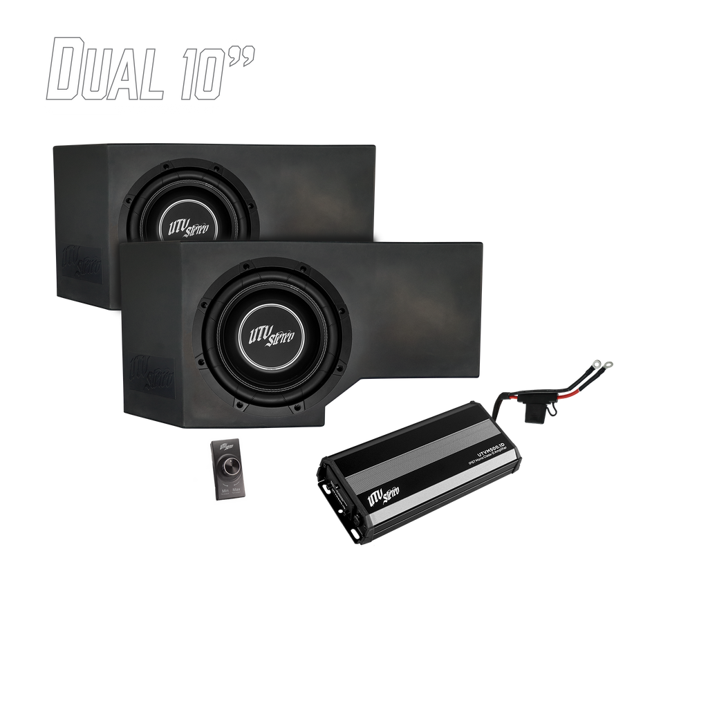 Can-Am® Defender HD11 500W Dual 10" Subwoofer Kit | UTVS-DEF2-500-2-GO