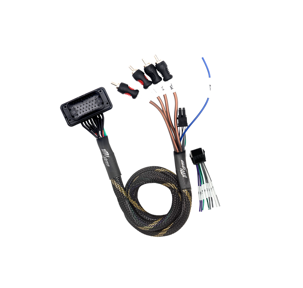 '20-'26 RZR® Pro Series Ride Command Front & Rear RCA Output + Speaker Wire & Remote | UTVS-PRO-RC-RCA-OUT