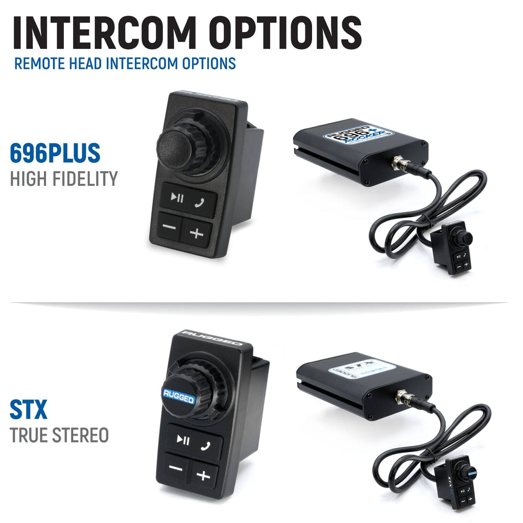 2024-2025 Yamaha YXZ 1000R Complete Communication Kit with Bluetooth Intercom and 2-Way Radio - 696 PLUS Remote Head / M1 VHF Business Band