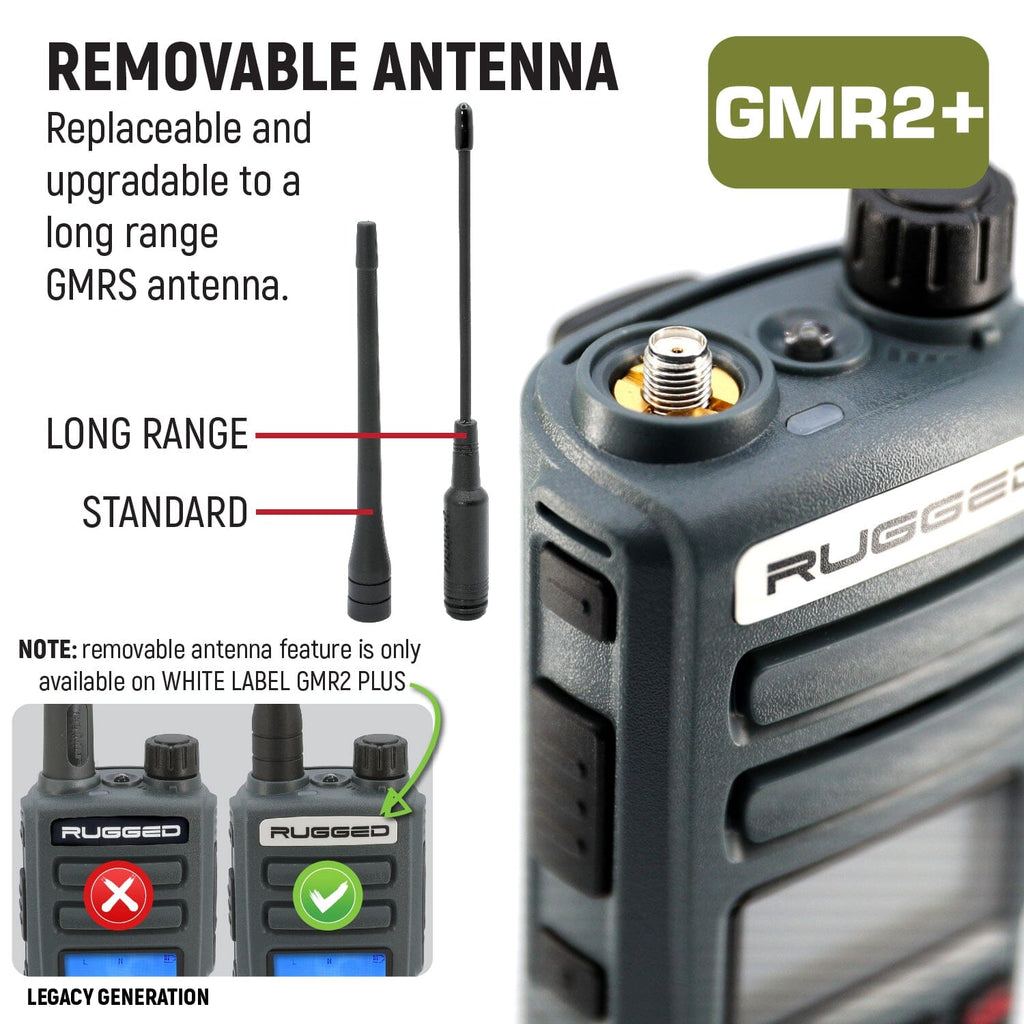 GMR2 Plus - 2W GMRS Handheld Radio - Grey