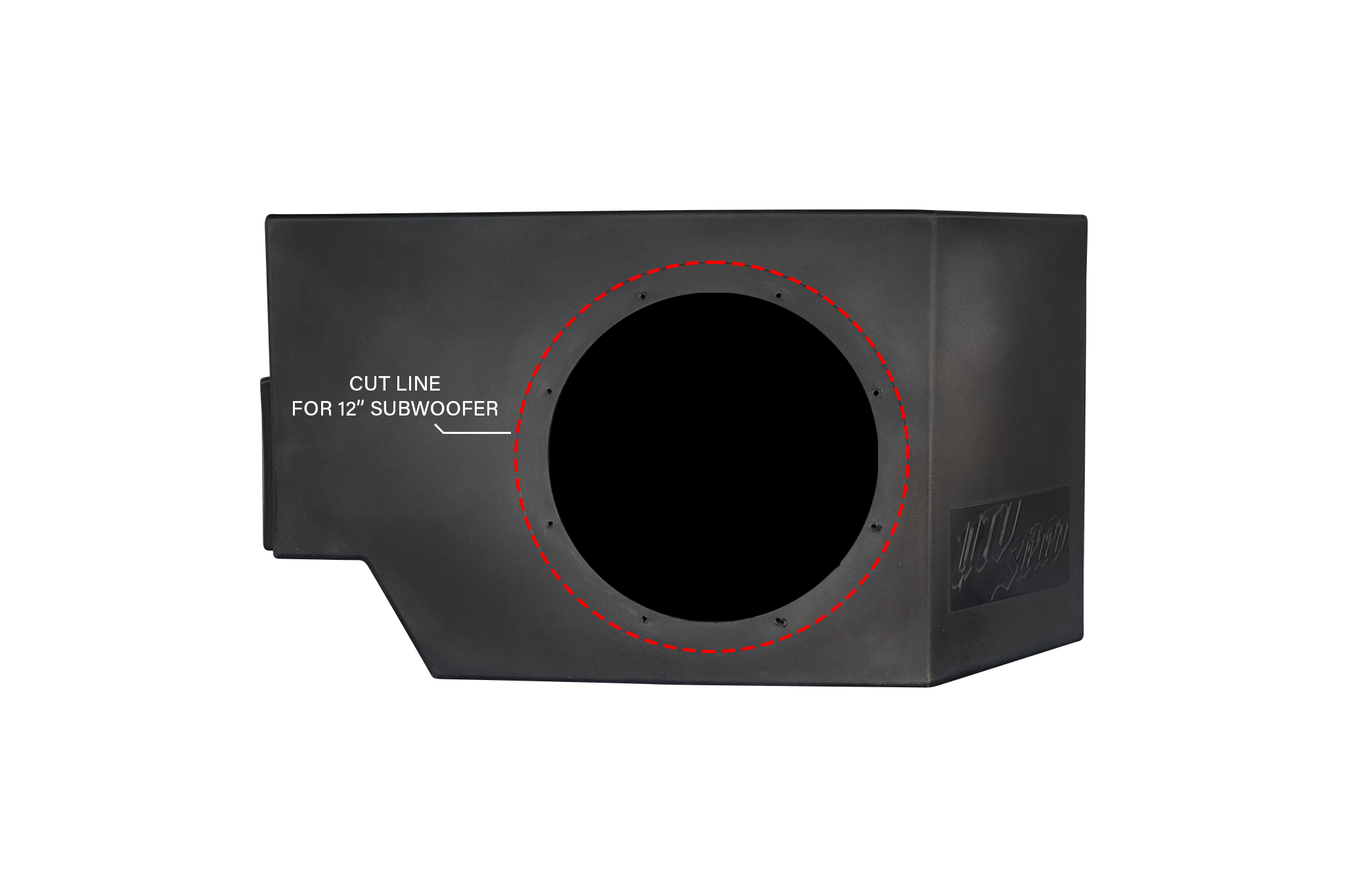 Can-Am® Defender HD10 Vented 10" Driver Subwoofer Enclosure Unloaded | UTVS-DEF-VENC-DRIVER