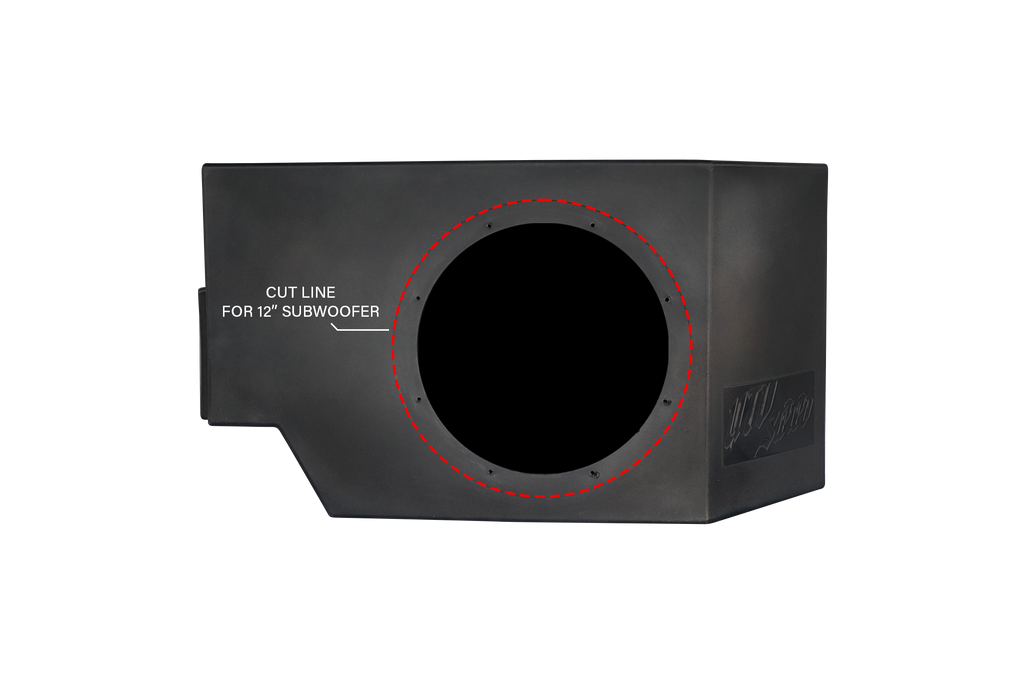 Can-Am® Defender HD10 Vented 10" Passenger Subwoofer Enclosure Unloaded | UTVS-DEF-VENC-PASS