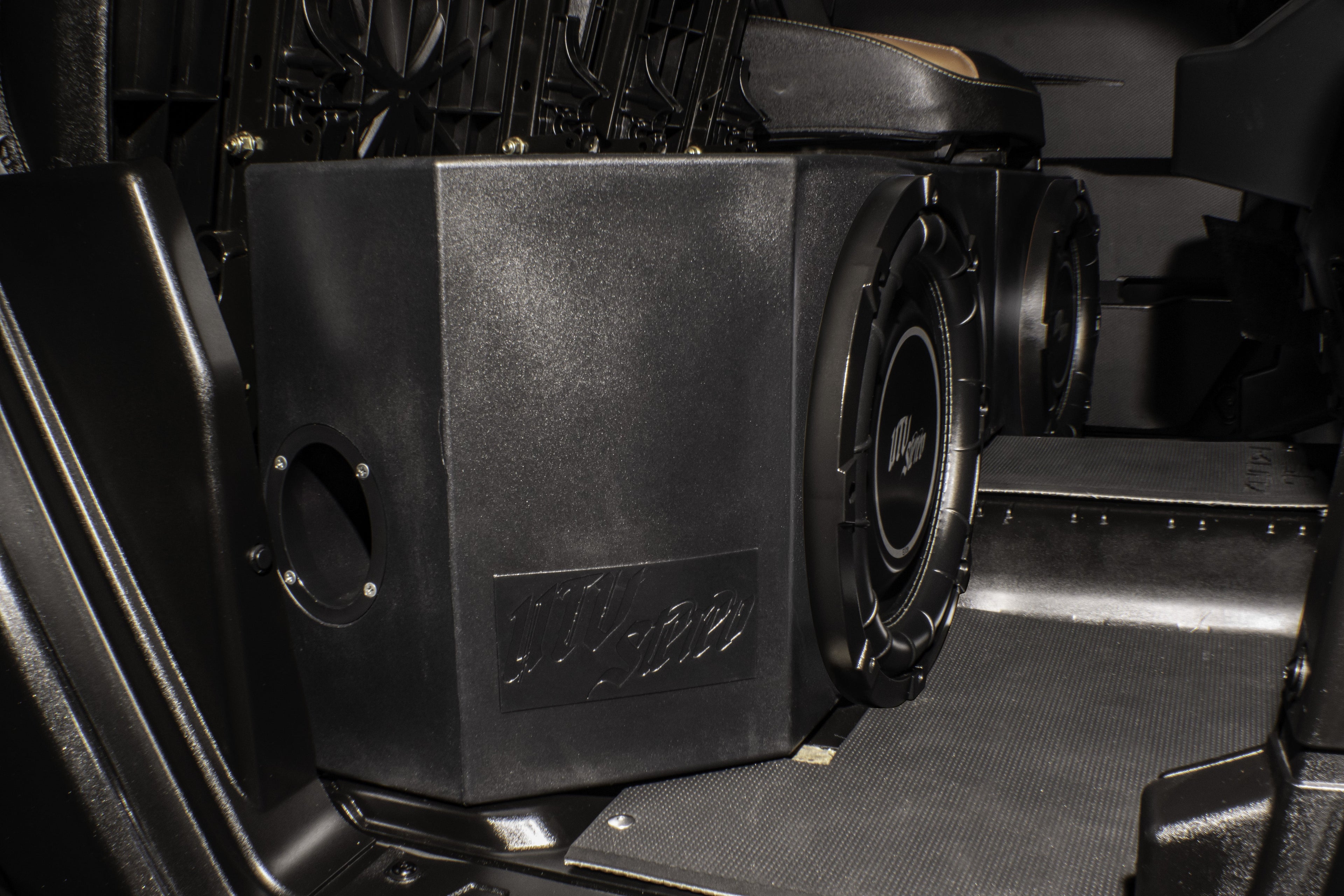 Can-Am® Defender HD10 Vented 10" Passenger Subwoofer Enclosure Unloaded | UTVS-DEF-VENC-PASS