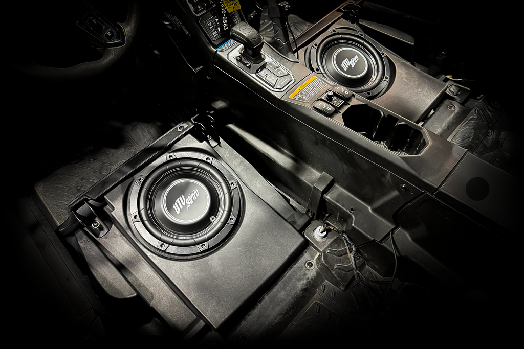 Can-Am® Maverick R 10" Front Driver Subwoofer Enclosure (4-SEAT MODELS) – Unloaded | UTVS-R-ENC-DRIVER-4F